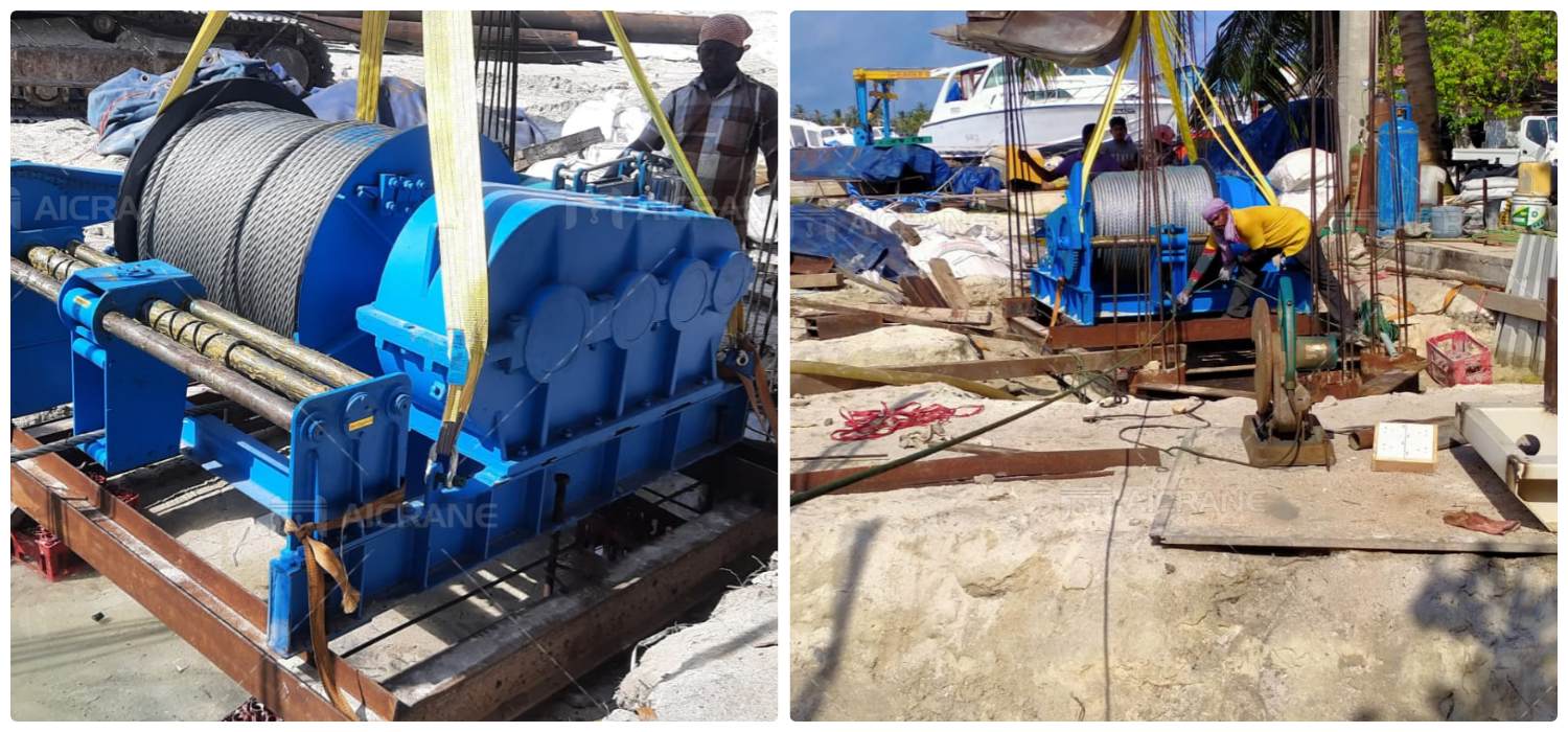 winch installation on site