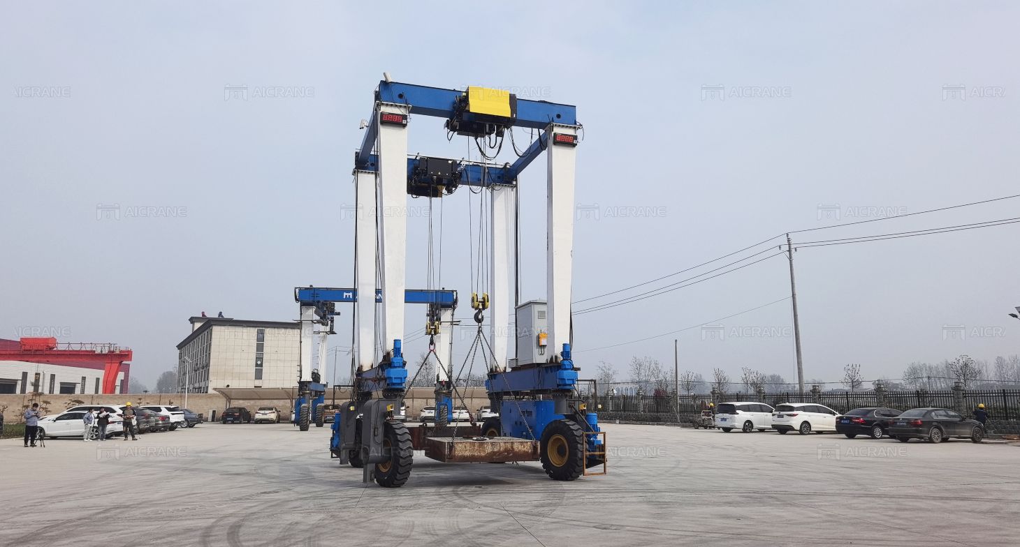 Aicrane DTL rubber gantry crane for Spain
